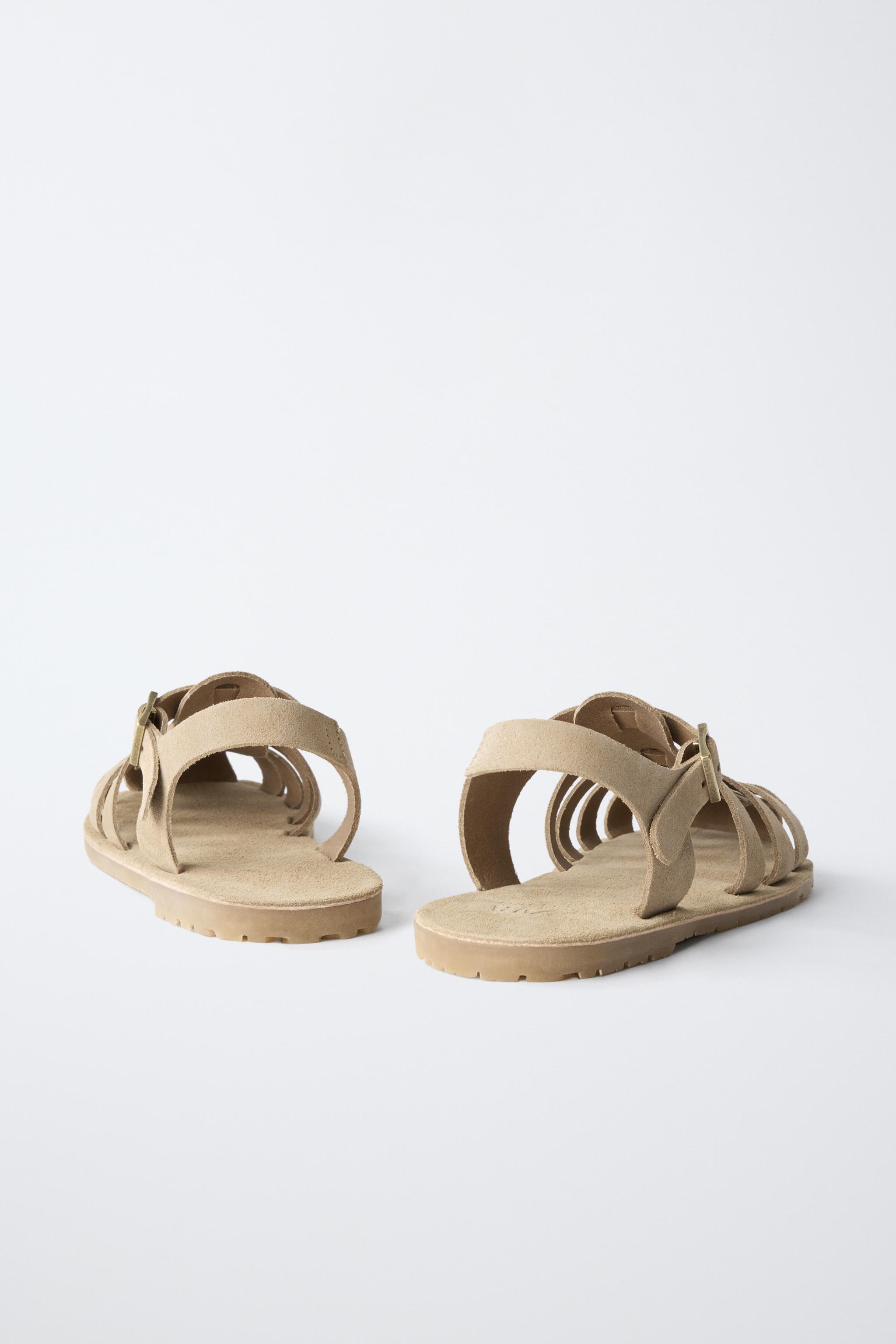 SANDALES STYLE PLAGE EN CUIR
